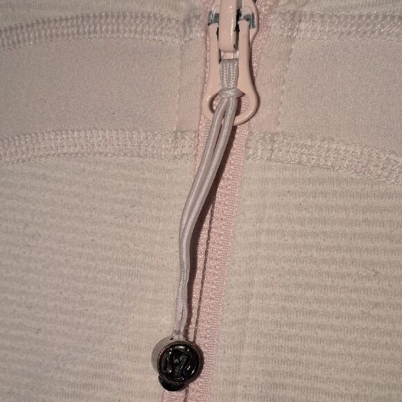 Lululemon Light Pale Pink/White Multi Zip-Up Jacket With Zippered Pockets. - Picture 9 of 14